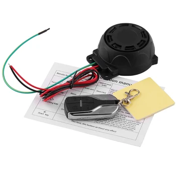 

Motorcycle Anti-theft Security Alarm System Burglar Alarm Remote Control 125db Theft Protection High Quality And Durable Mar11