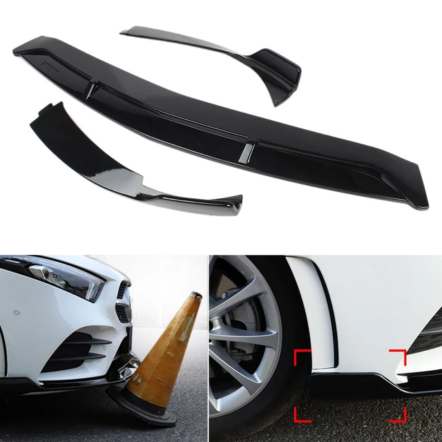 Auto Frontspoiler Lippe Kit für Me-rcedes Be-nz A Class W177 V177  2018-2023, ABS Frontstoßstange Kinn Splitter Wing Spoiler Lippen Körper  Protector