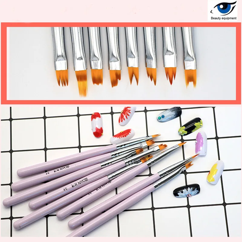 Nail Zigzag Crystal Double Gradient Matte Brush Square Grace Stroke Flower Painter Pen Beginner Tool | Красота и здоровье