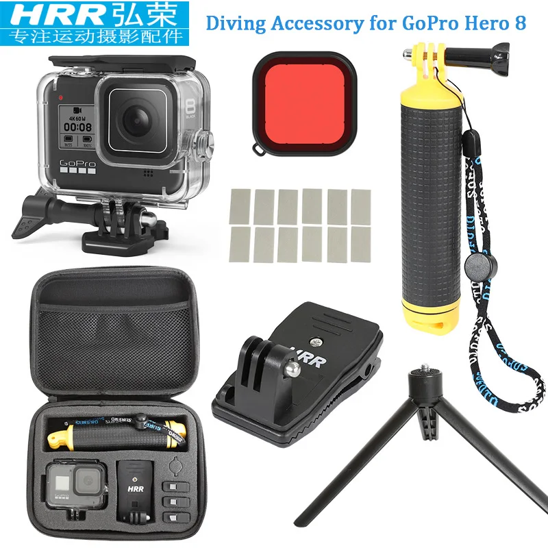 Аксессуары для GoPro Hero 8 водонепроницаемый чехол сумка хранения фильтр поплавок