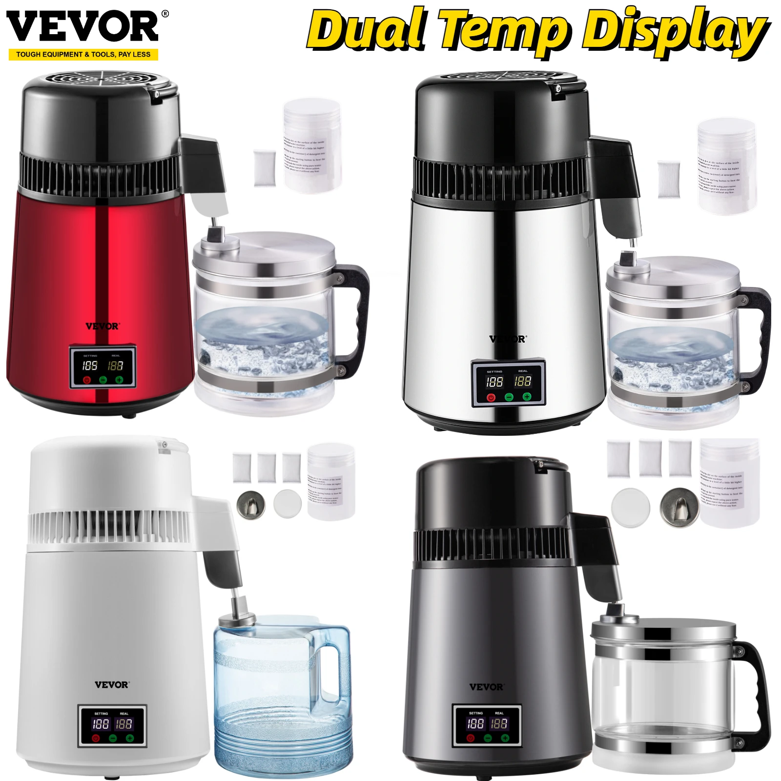 Destilador De Agua 4 L Filtro De Destilación De Agua Con Jarra De - Foto 9