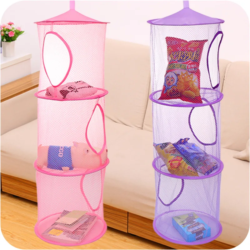 Новая складная 3 полки висячая молния для хранения Сетчатая Сумка Настенный