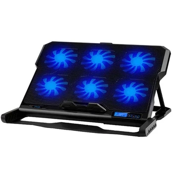 

ICECOOREL 13-16 Inch Laptop Cooling Pad Laptop Cooler Six Cooling Fan 2 USB Ports Laptop Cooling Fan Pad Notebook Stand
