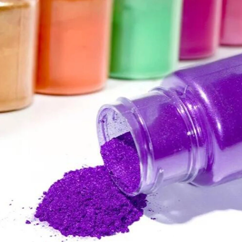 Cosmetic Grade Pearlescent Natural Mica Mineral Powder Epoxy Resin Dye Pearl Pigment 48/56 Colors