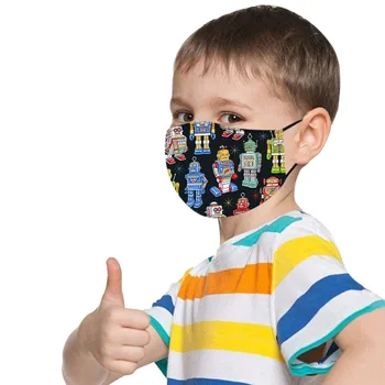 

5PCs Children's Adjustable Windproof Face Shield Cloth Breathable Face Mask Reusable Face Shield Mouth Mask Washable mondmaskers