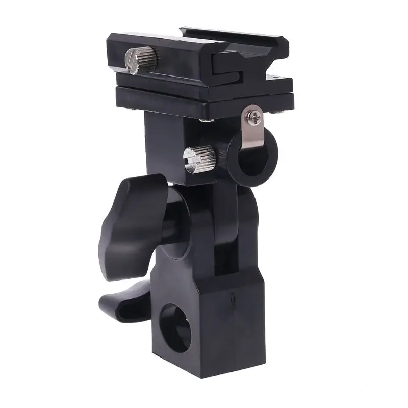 Camera Flash Adapter Bowens Mount Bracket Holder Swivel Flash Hot Shoe Umbrella Holder Mount Adapter for Studio Light Type B Stand Bracket Photo Studio Accessories
