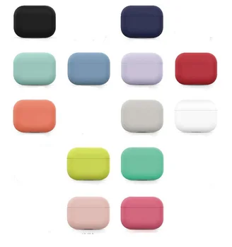 

high quality thin solid color Soft Earphone Cases For AirPods 3 Charging Box Cover For Airpods pro.
