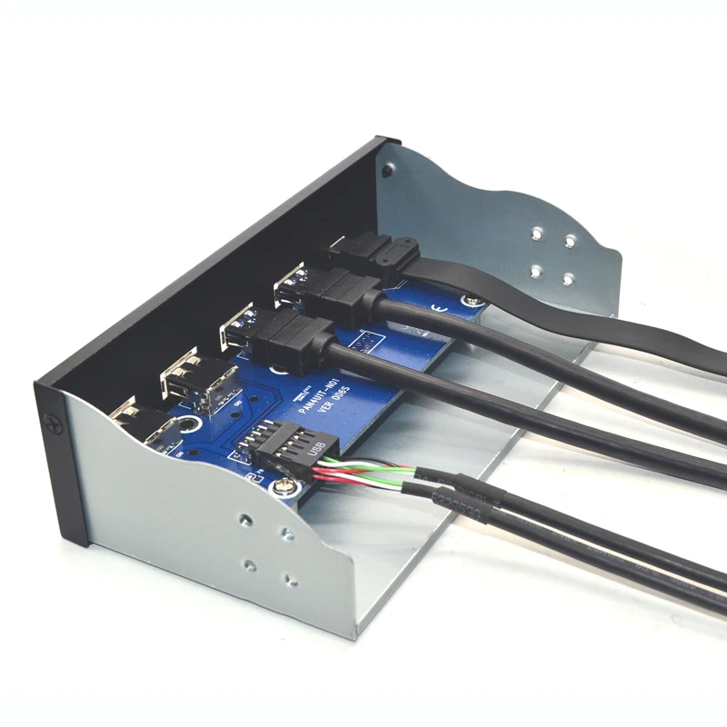 Hub USB 2.0 De 7 Puertos - Panel Frontal Para PC, 5.25 Pulgadas, Expansión De Puertos
