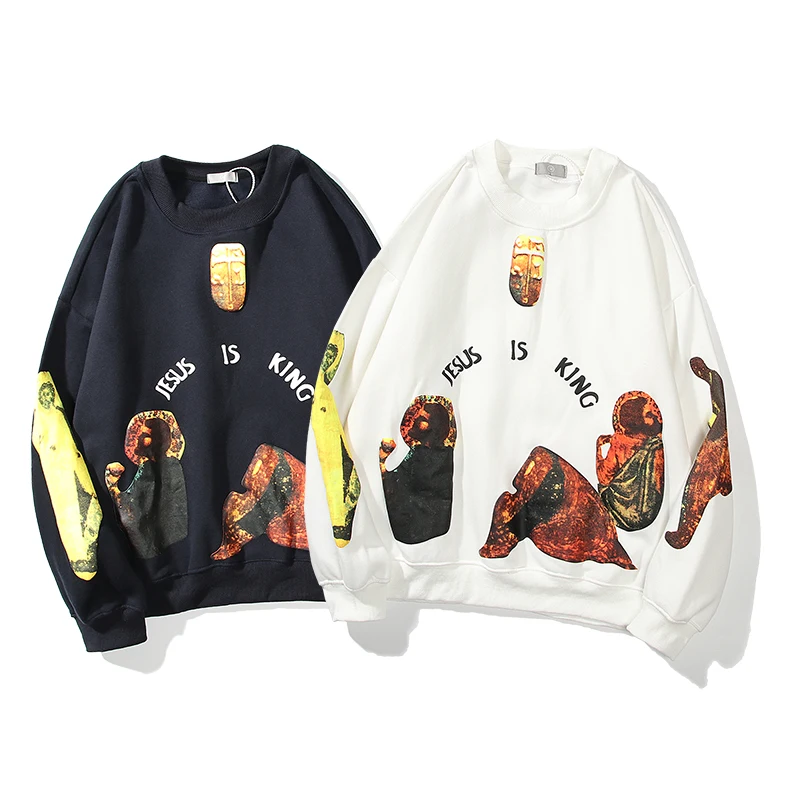 Kanye West Jesus Is King Letters Printed Pullover Sweatshirt  5