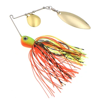 

HISTOLURE Spinnerbait Buzzbait Metal Spoon Jig Fishing Lure brand 14g Spinner Bait with Brass Swimbait Bass 1PCS