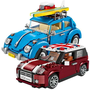 

NEW Lepining Technic Mini Building Blocks Vehicle Assemable Educational Toys for Children Creatored police Car Bricks Toys