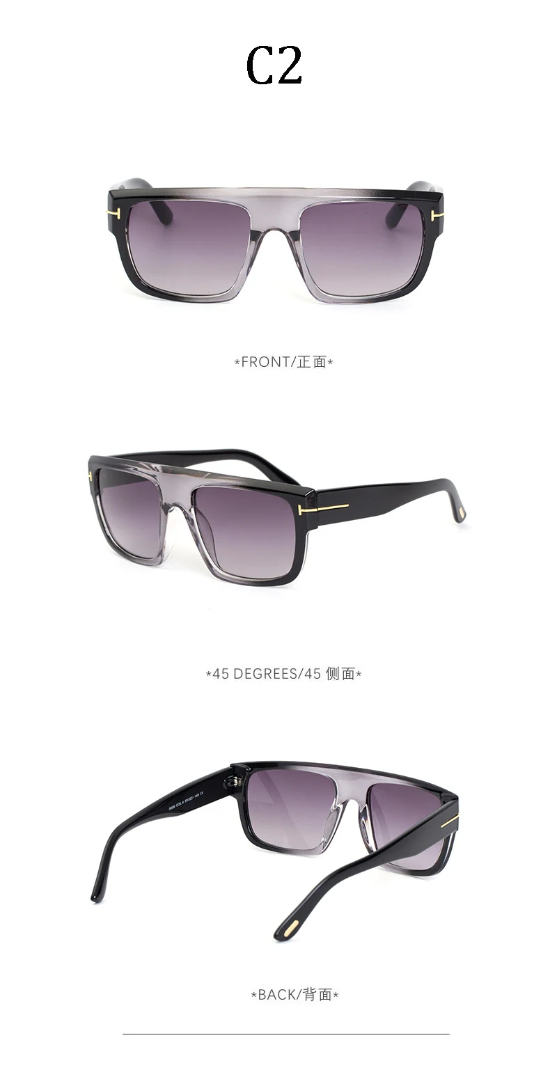 Новые роскошные брендовые Дизайнерские мужские ретро солнцезащитные очки винтажные мужские градиентные линзы T Высококачественная рамка мужские квадратные для женщин UV400