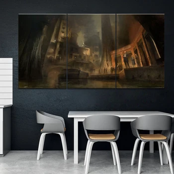 

Home Decor Modular Canvas Picture 3 Piece Dishonored 2 GAME Art Painting Poster Wall For Home Canvas Painting Wholesale