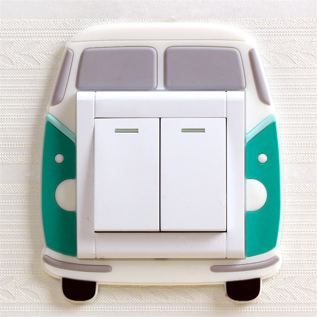 Switch Sticker Glow in Dark Wall Sticker home decor Luminous Switch/Socket Silicone Protect Cover On-Off Decor Sticker