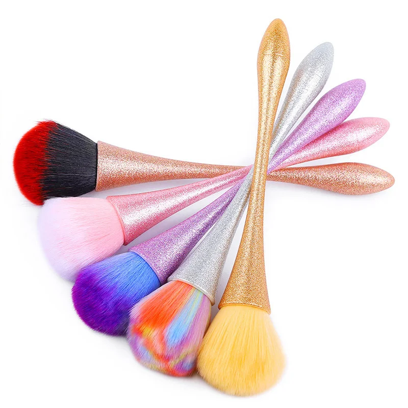 

Colorful Nail Brush Cleaning Remove Dust Powder Nail Art Pedicure Soft Remover Dust Acrylic Clean Brush for Nail Care Tool
