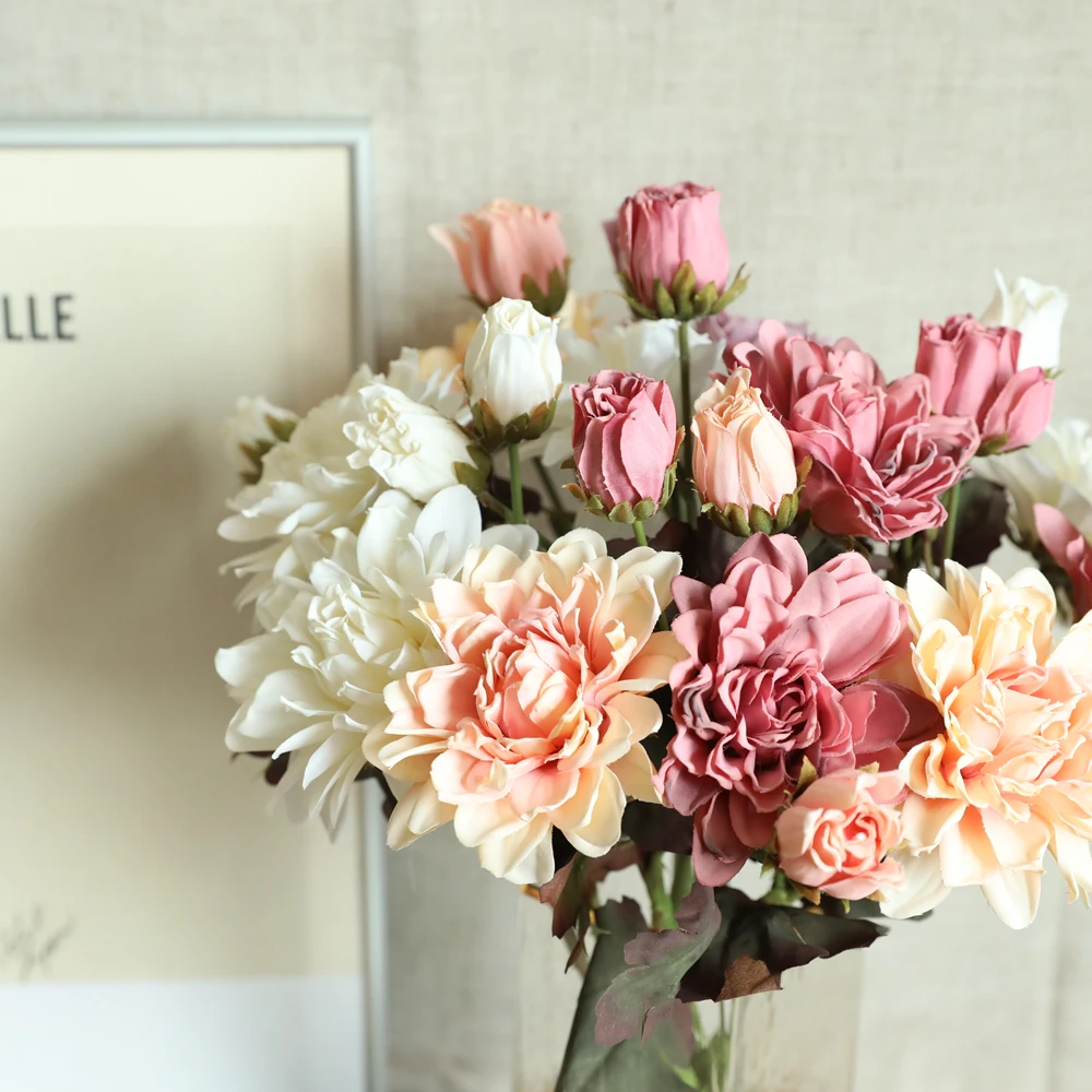 Искусственные цветы 2 головки маленький Лихуа искусственный цветок ветер