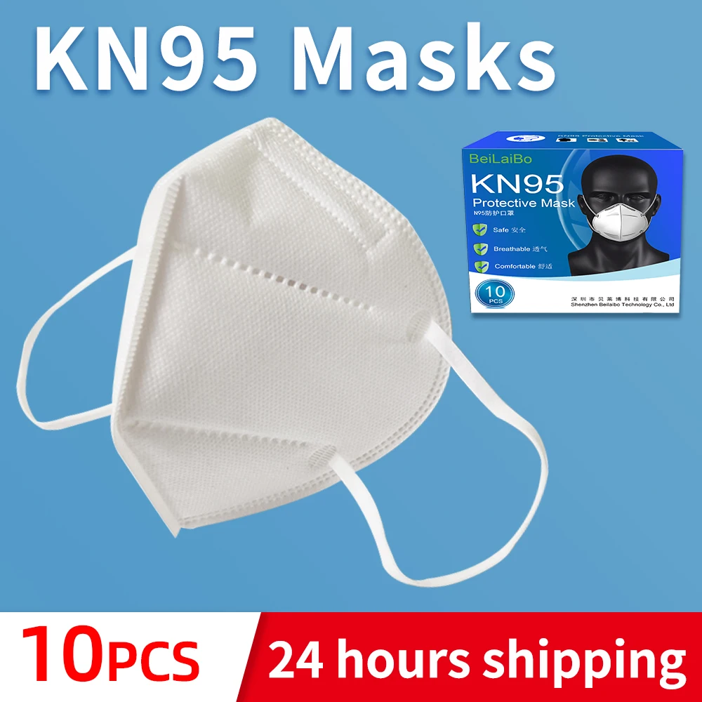 

N95 PM2.5 Filters Protective Mask Antiviral 5 Layers Mouth Face Mask Respirator Anti Influenza Bacteria Dust KN95 Masks in Spot