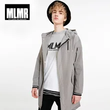 MLMR мужской свободный крой средней длины с капюшоном печати пальто | 219121579
