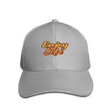 Унисекс Регулируемая плоская шляпа бейсбольные кепки Наслаждайтесь жизнью текст Logotype флаер баннер invitaion поздравительная открытка typographhyer