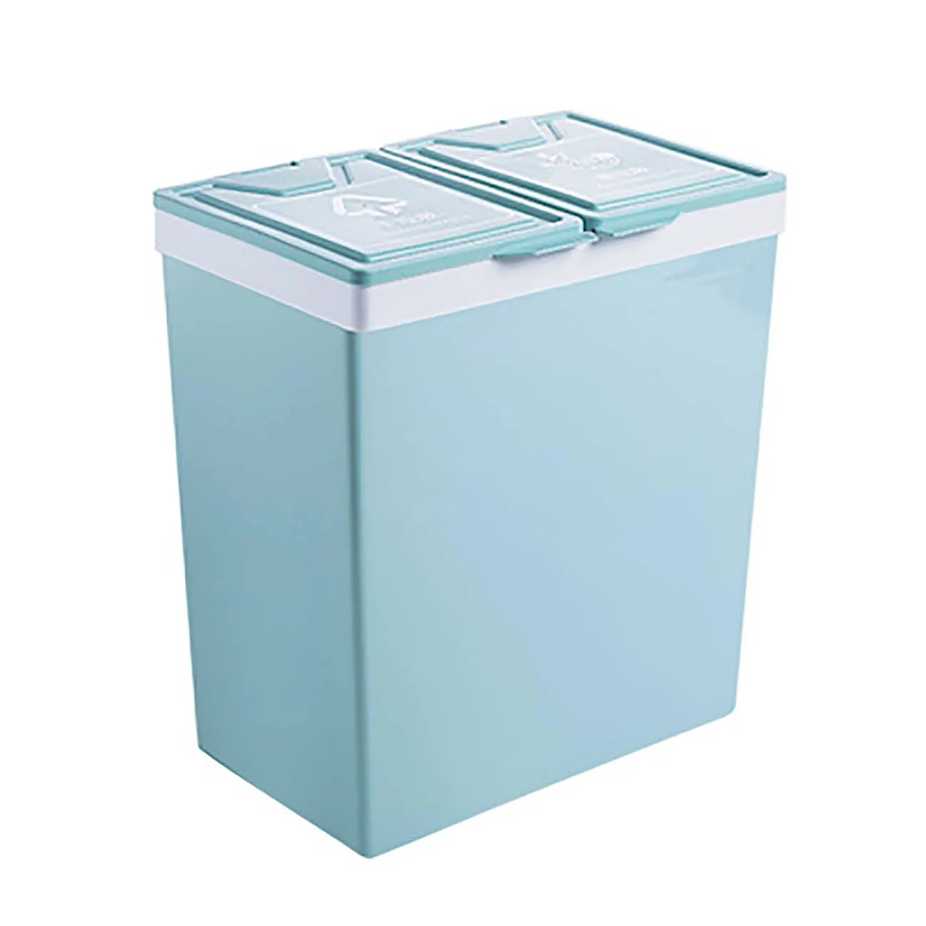 Классификация большая емкость под мусор с крышкой кухня мусорное ведро Гостиная Туалет мусорные корзины офисные бумажные корзины 2 сетки - Цвет: blue with cover