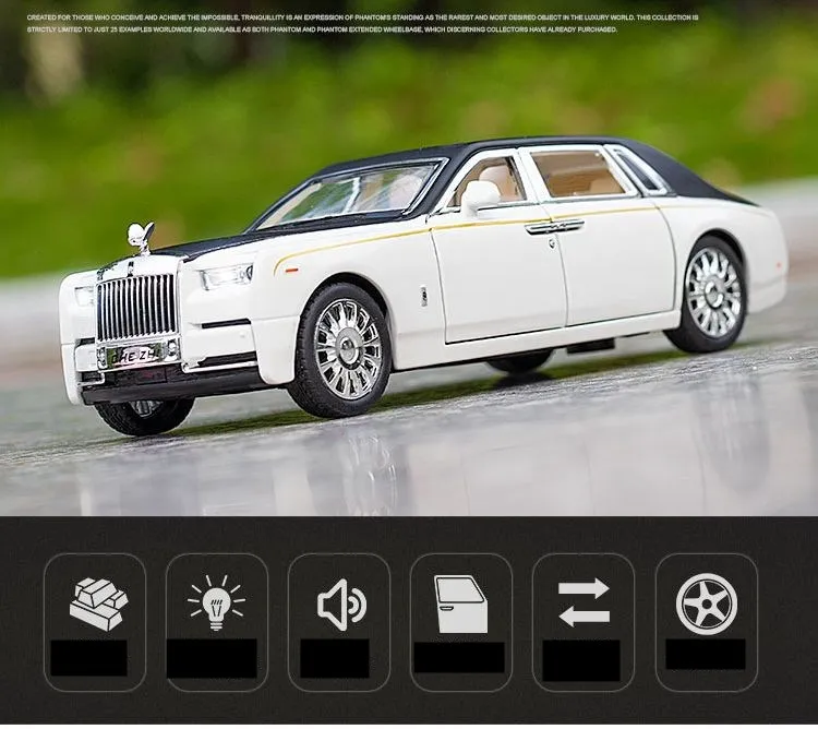 1/32 Rolls Royce Phantom Cullinan Wraith Diecast Toy Car Model
