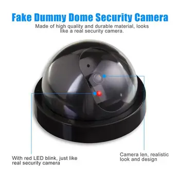 

Dummy Fake Surveillance Security Dome Camera Flashing Red LED Light Sticker Fake monitor with LED lamp
