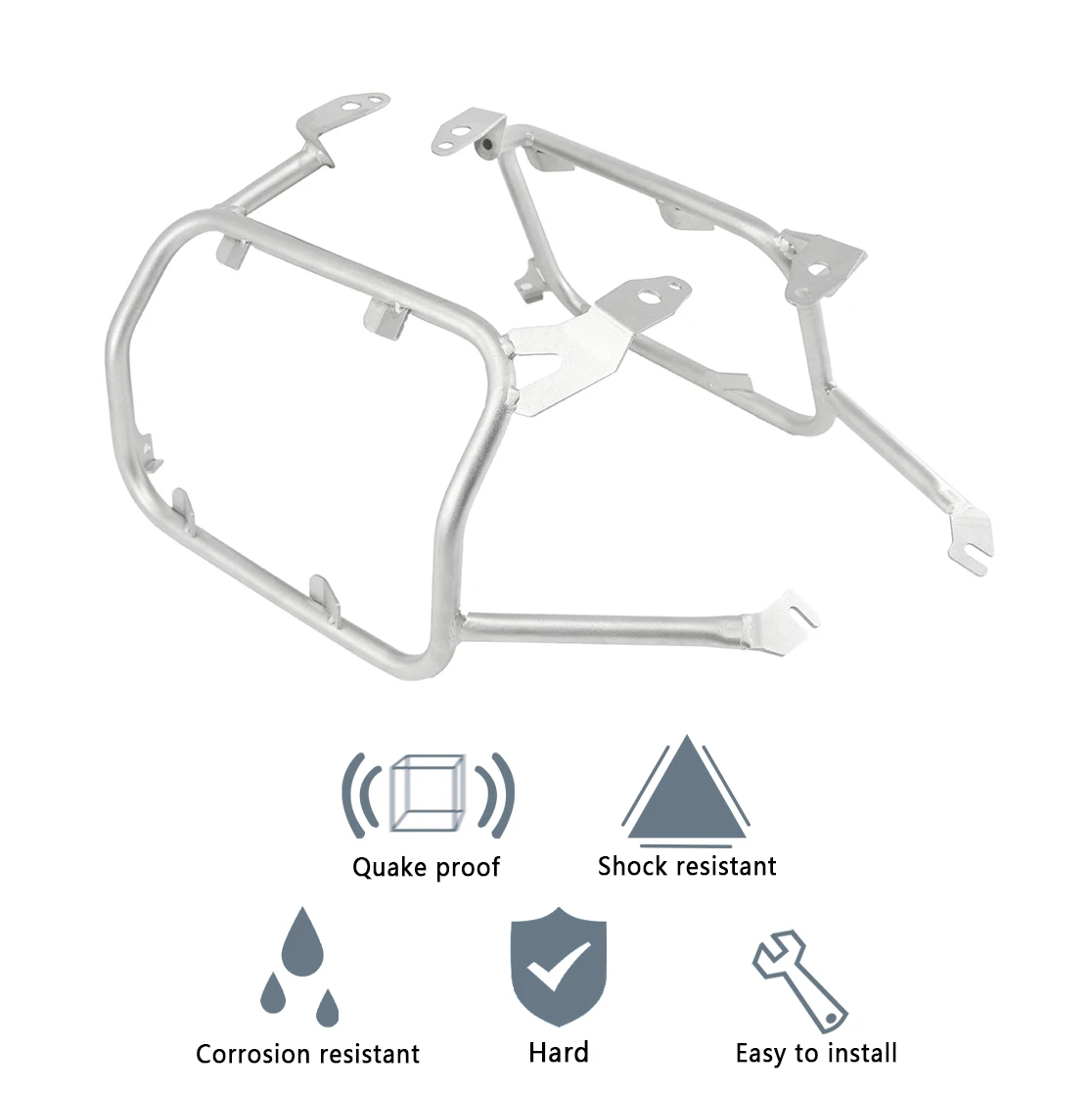 Motorcycle Panniers Rack Stainless Steel Saddlebag Bracket Top Case Box For BMW R1200GS HP ADV LC R1250GS Rally 2013 -