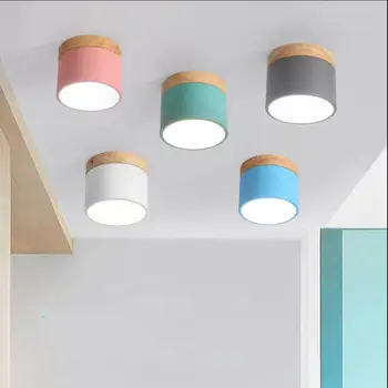 

Dimmable Surface Mounted LED Downlight 7W 12W Kitchen Bedroom Corridor Wooden LED Ceiling Light Nordic LED Ceiling Downlight