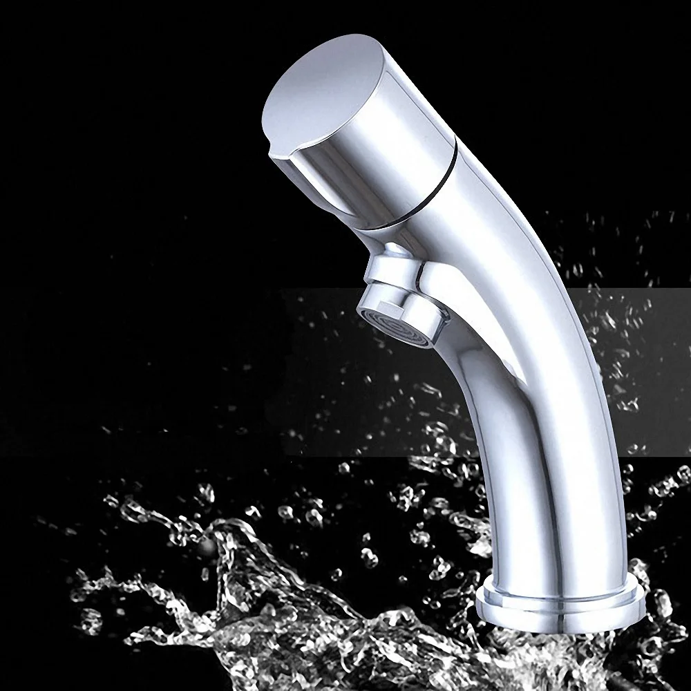 

Quick Opening Bathroom Brass Basin Faucet Deck Mounted Single Handle Single Hole Water Tap Waterfall for Kitchen Bathroom