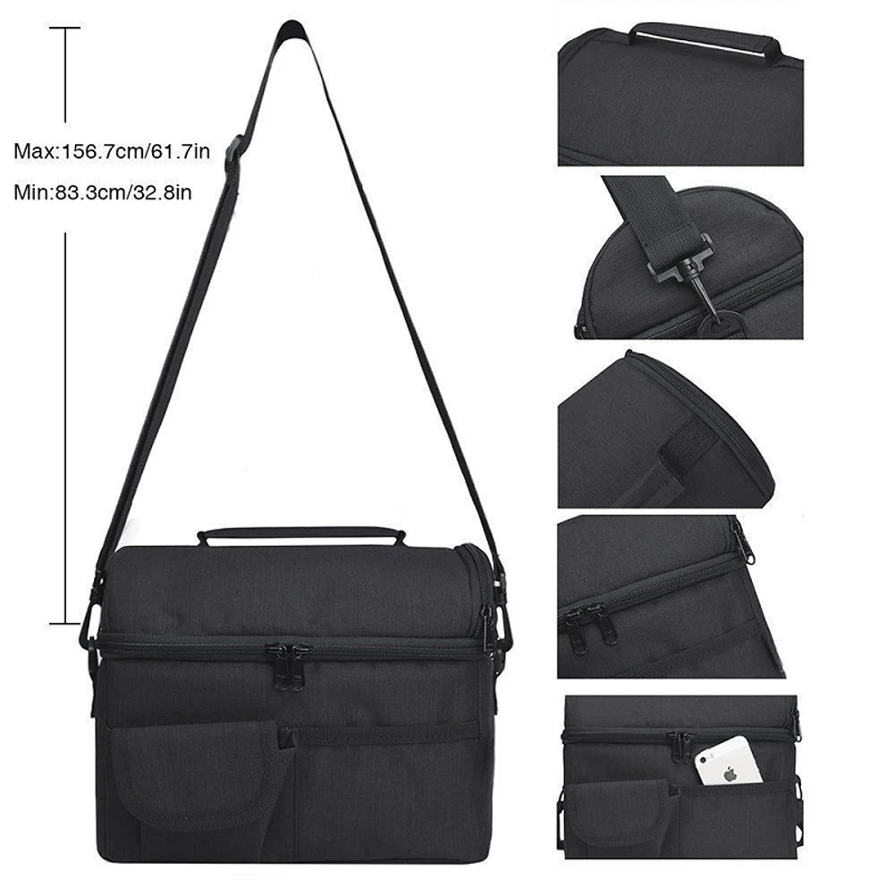 8L Insulated Lunch Bag Coolbag Work Picnic Men Women Adult Kids Heavy Duty Oxford Nylon Food Thermal Storage Lunch Box