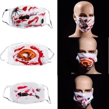 Для лица, с изображением губ маска Творческий страшная маска на Хэллоуин маска для лица Уход за кожей лица нарядное зубы зомби кровавый ужасающие подарок K919