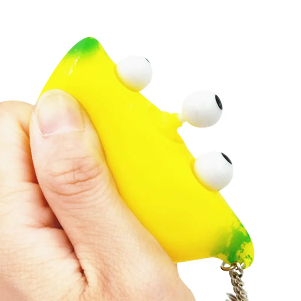Banana Keychain Stress Reliever Slow Rising Kids Squeeze Toy Interesting Novelty Toy Backpack Key Decorations #A