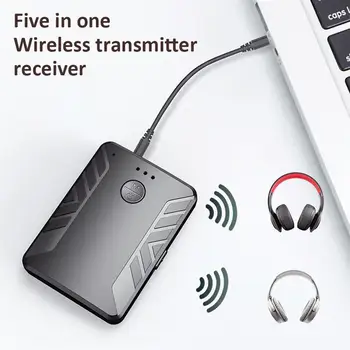 

2 in 1 Wireless Bluetooth Adapter 3.5mm AUX Bluetooth5.0 Receiver Transmitter Stereo Audio Adapter for Home TV PC Car