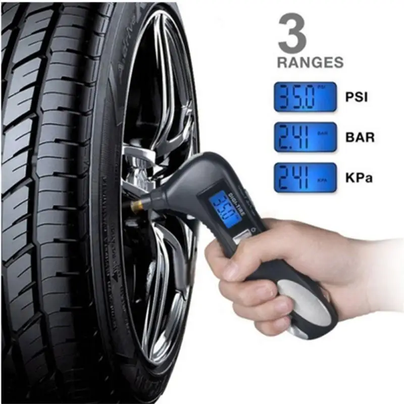 

Multi-purpose Digital Display Car Tire Tyre Air Pressure Gauge LCD Display Manometer Barometers Tester Tire Monitoring