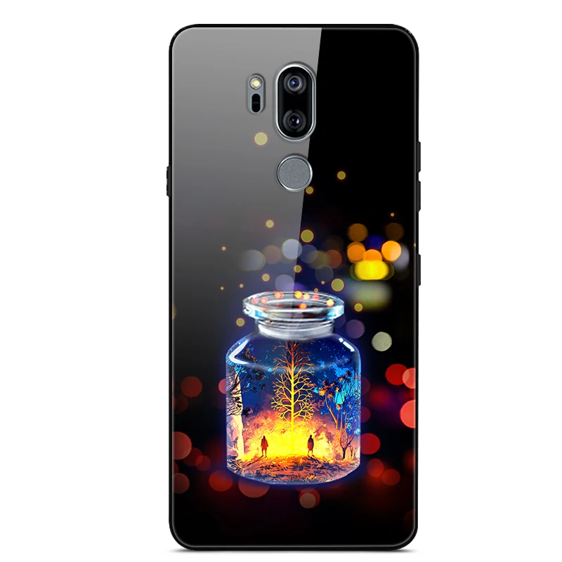 Для LG G7 ThinQ чехол закаленного стекла задняя твердая Крышка для Funda LG G7 ThinQ G710 чехол для телефона бампер для LG G7 ThinQ крышка G7+ 6,1"