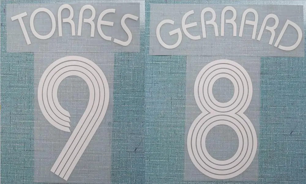 2008-2009 домашний GERRARD TORRES белый именной патч, значок