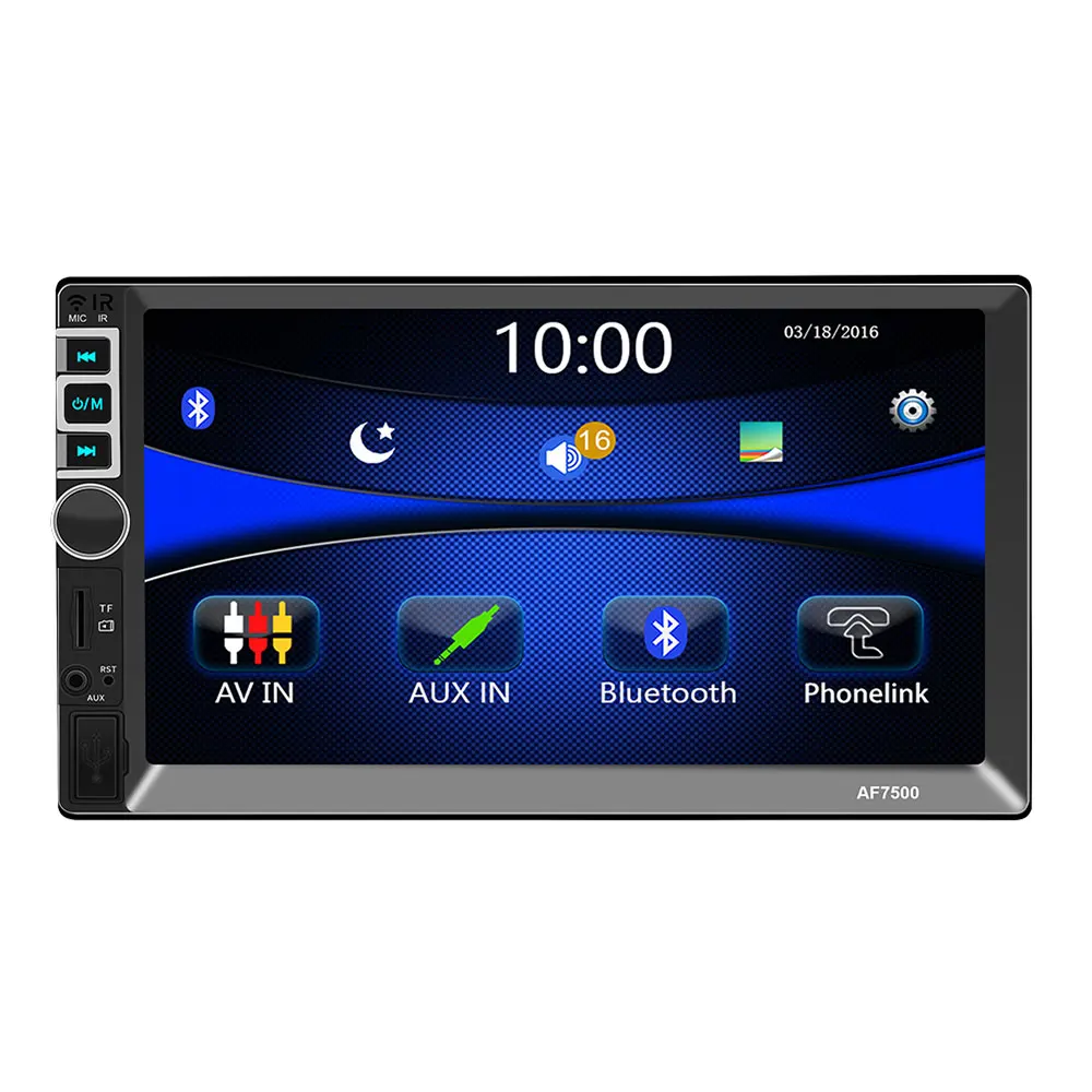 Vehemo Автомобильный Bluetooth MP5 FM/USB/AUX 2DIN зарядное устройство авто MP5 плеер TF музыкальный автомобиль MP5 заднего вида Универсальный