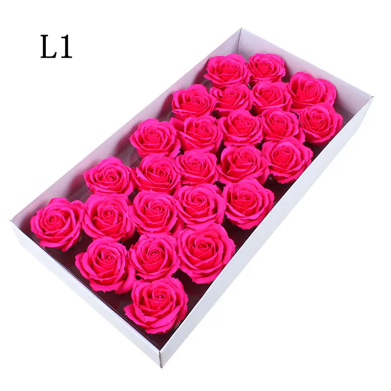 25-50 шт./компл. 3 Размер s/m/l мыло розы Искусственные цветы Высокое качество; для свадьбы украшение дома аксессуары для ванной комнаты Роза Цветок голова - Цвет: L1