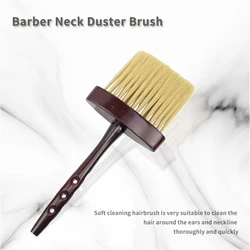 Professional Barber Hair Cutting Neck Duster Brush For Salon Broken Sweep Cleaning Wooden Handle Hairbrush Tool