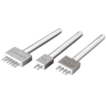 

8Mm Spacing Punch Tool for Leather Hole Punches Tool Lacing Stitching Sewing DIY Leather Craft Tools 2/4/6 Prong