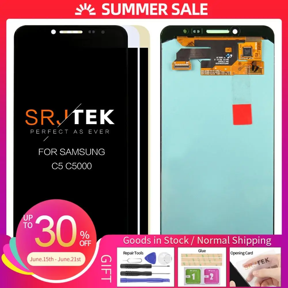 Оригинальный 5 2-дюймовый OLED/AMOLED ЖК-дисплей для SAMSUNG Galaxy C5 жк-дисплей C5000