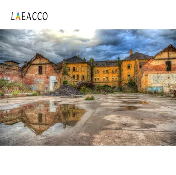 

Laeacco Rural Oil Painting House Water Scenic Photographic Backgrounds Customized Photography Backdrops For Photo Studio