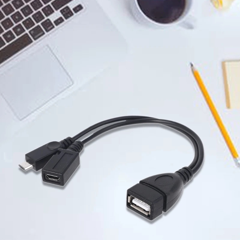 Otg Host Power Splitter Y Micro Usb 2.0 Male To Usb Male Female Adapter Cord  High Speed Cable Fit For Fire Tv Stick - Mobile Phone Adapters & Converters  - AliExpress