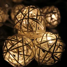 Lighting-String Fairy-Lights Rattan-Ball Party Outdoor Wedding for 10led-Color