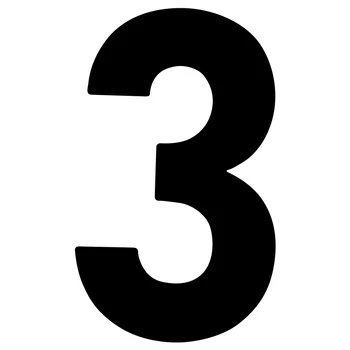 

5in Floating Modern House Number SS Door Home Address Numbers for House Digital Outdoor Sign Plates 5 Inch. #3