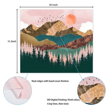 

Sunset Hills Large Tapestries Wall Hanging Bed Blanket Home Decor Tapestry 1pc