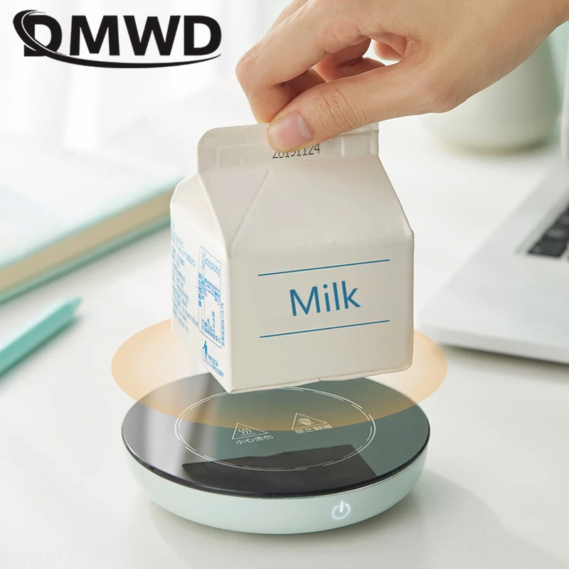 DMWD Portable Electric Hot Plate Baby Milk Warmer Tea Coffee Water Heater Heating Cup Pad Thermostat Coaster For Office 220V 6