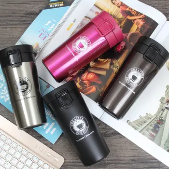 

5 Color Thermos Cup Double Wall Stainless Steel Water Bottle BPA Free Coffee Travel Mug Tumbler Vacuum Flask Poratble Thermocup