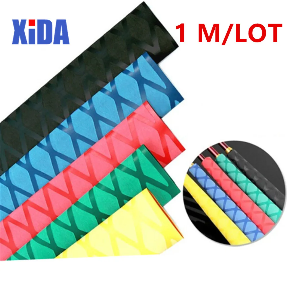 

Non-slip Heat Shrink Wrap Tubing Fishing Rod DIY 5 colors 1M Handle Insulation Waterproof Racket Handle Grip
