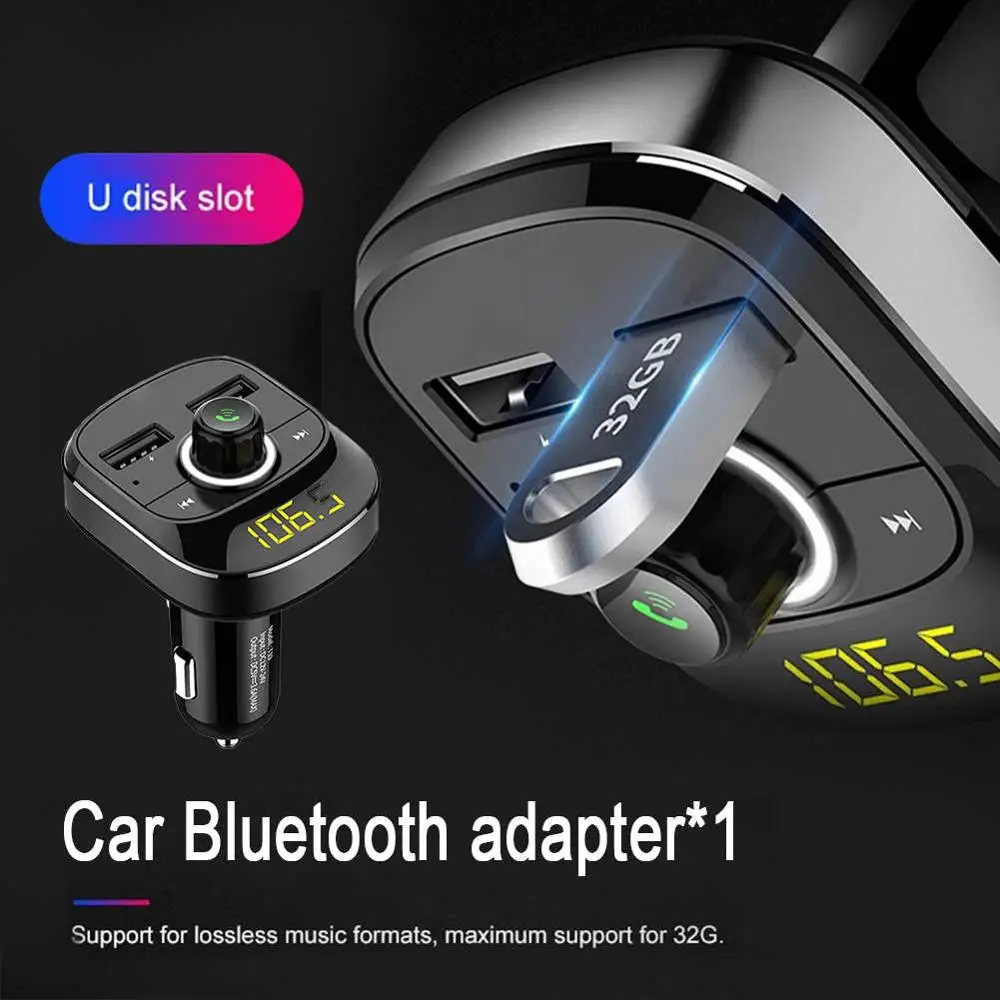 Высококачественный Автомобильный MP3-плеер Bluetooth радио fm-передатчик комплект Hands-Free 3.1A Dual USB Автомобильное зарядное устройство type-c аксессуары